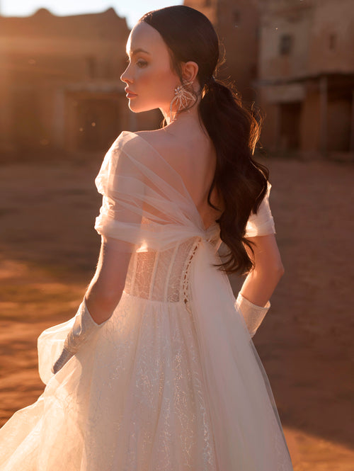 Off-the-shoulder Princess Bridal Ball Gown