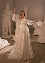 Strapless Wedding Dress With Detachable Sleeves