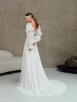 A-Line Wedding Dress with Removable Sleeves