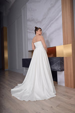 Sheer Long Sleeve Sweetheart A-Line Plussize Wedding Dress