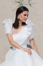 Organza A-Line Wedding Dress with a Removable Sleeve