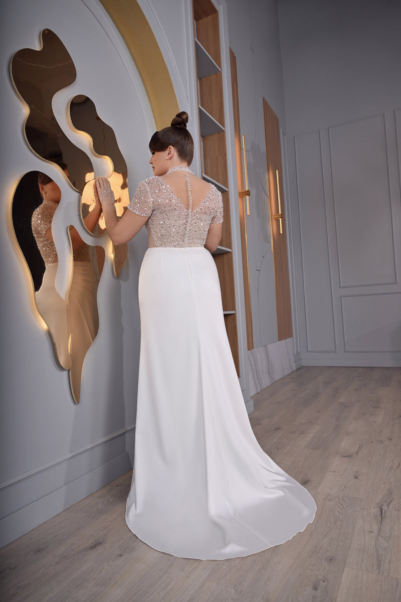 Short Sleeves Mermaid Plussize Wedding Dress EU46 Short Sleeves Mermaid Plussize Wedding Dress EU46