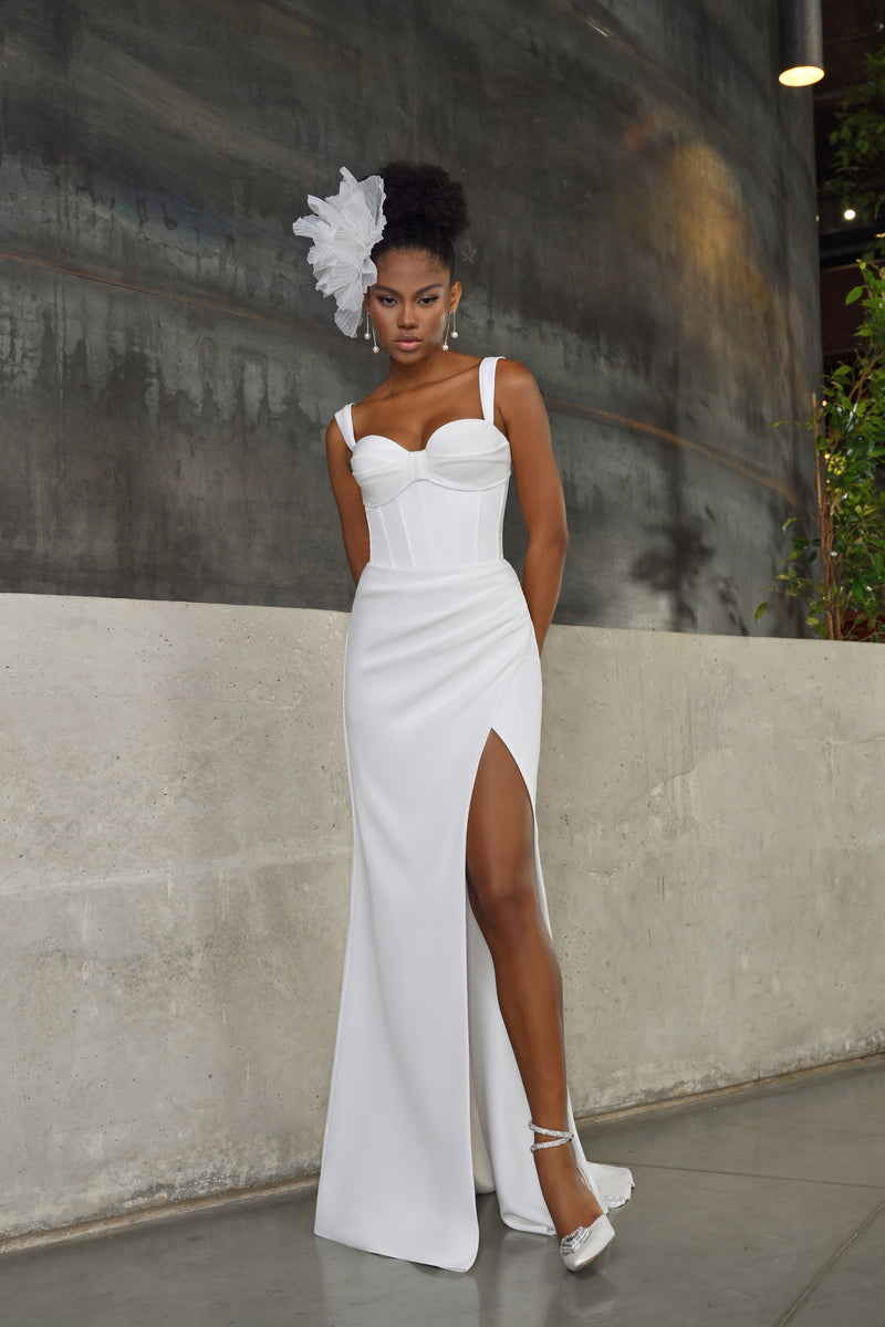 Sweatheart Minimalist Mermaid Wedding Dress HAREM's Brides Sweatheart Minimalist Mermaid Wedding Dress HAREM's Brides