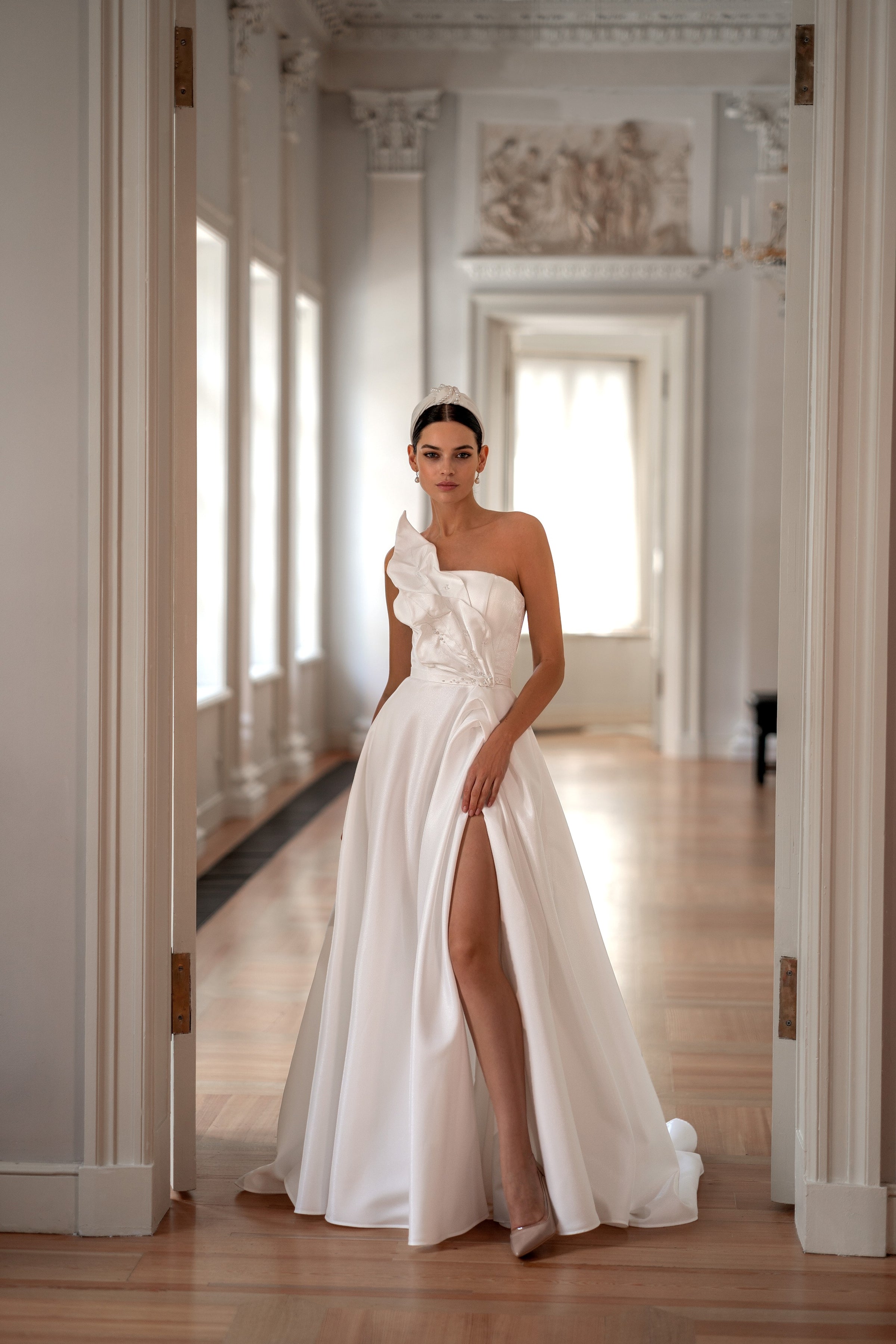 A-Line Strapless Simple Wedding Dress HAREM's Brides A-Line Strapless Simple Wedding Dress HAREM's Brides