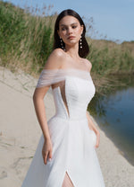 Off-Shoulder A-Line Wedding Dress