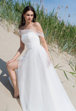 Off-Shoulder A-Line Wedding Dress