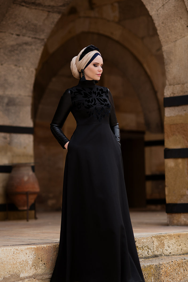 Elegant Modest Black Dress