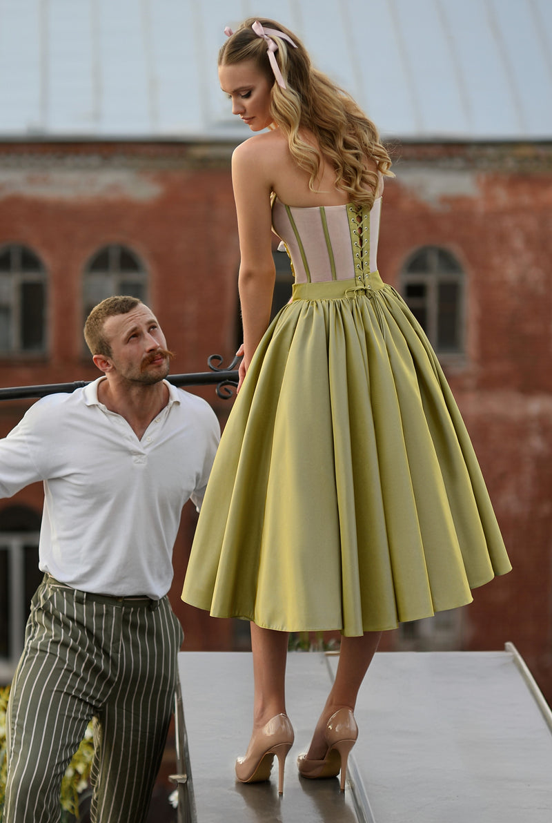 corset garden party dress Floral Corset Dress
