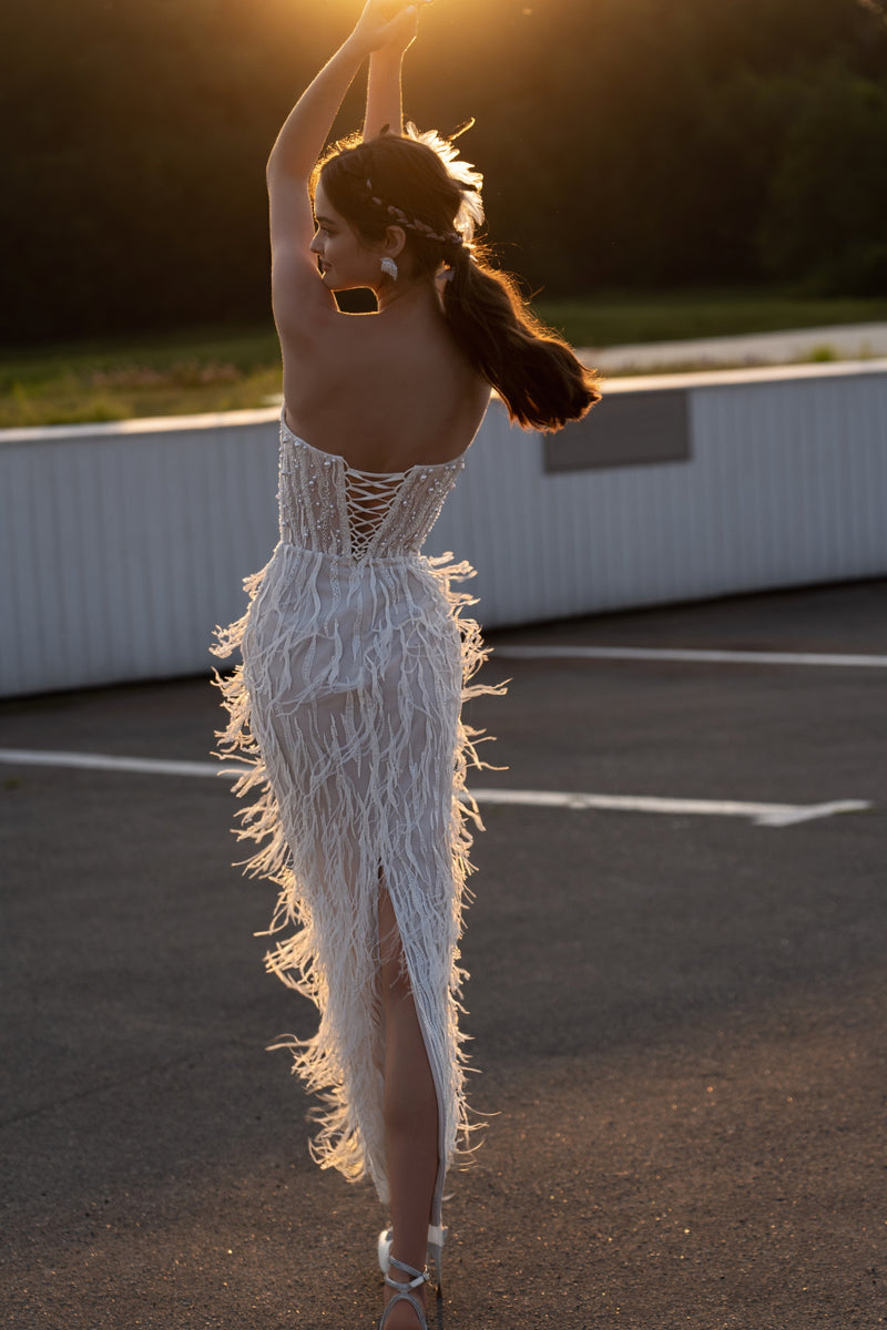 White Lace Midi White Midi Dress For Bridal Shower Rehearsal White Feather Mini Dress Confte White Lace Midi White Midi Dress For Bridal Shower Rehearsal White Feather Mini Dress Confte