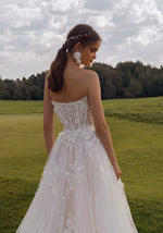 Strapless A-Line Bridal Gown with 3-D Bolero