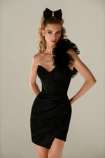 One Shoulder Glitter Minidress