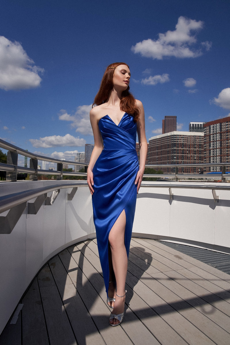 Strapless Wrap Cocktail Dress – HAREM's Brides Strapless Wrap Cocktail Dress – HAREM's Brides