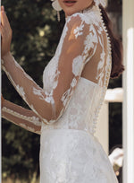 4 in One: Lace Wedding Dress with Removable Overskirt and Bolero