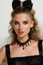 Two-Piece Maxi Black Lace Dress