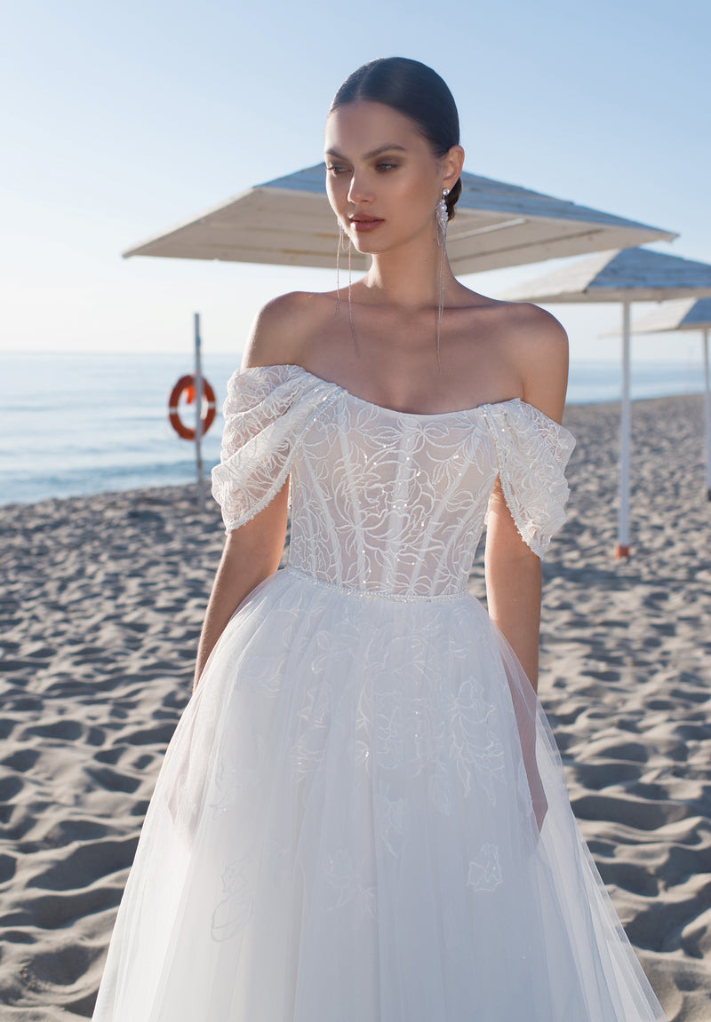 Stunning Off-Shoulder Wedding Gown