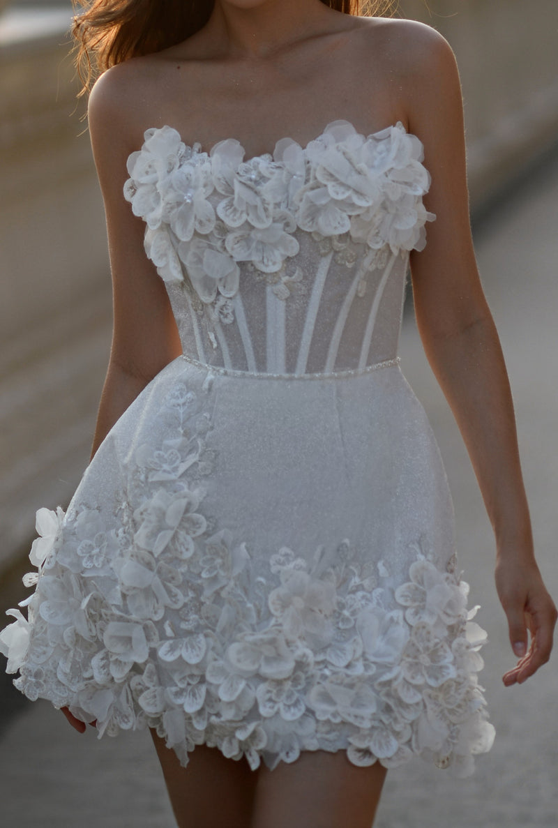 Sparkling Blossom Mini Dress