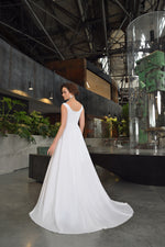 Silk Minimalist A-Line Wedding Dress