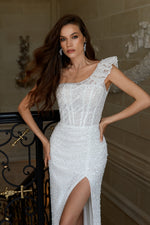 Radiant Allure One-Shoulder Mermaid Wedding Dress