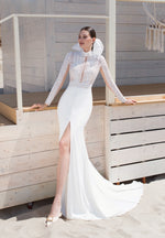 Elegant Long Sleeve Mermaid Wedding Dress