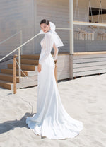Robe de mariée sirène élégante à manches longues