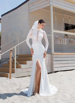 Elegant Long Sleeve Mermaid Wedding Dress