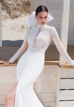 Elegant Long Sleeve Mermaid Wedding Dress