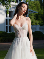 Spaghetti Strap Sweatheart A-Line Wedding Dress