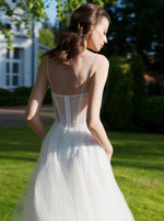 Spaghetti Strap Sweatheart A-Line Wedding Dress