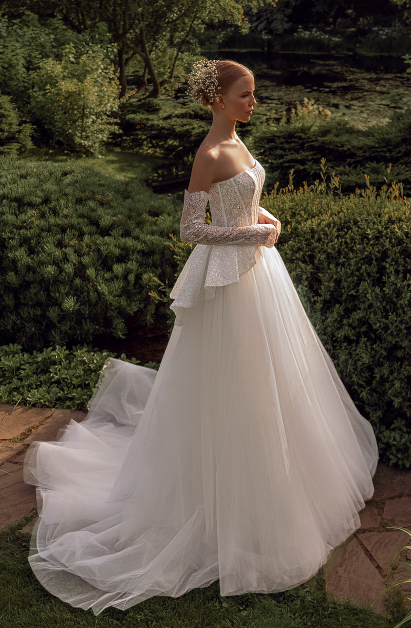 Fairy Strapless Corset Princess Style Wedding Dress with Removable Sle HAREM's Brides Fairy Strapless Corset Princess Style Wedding Dress with Removable Sle HAREM's Brides