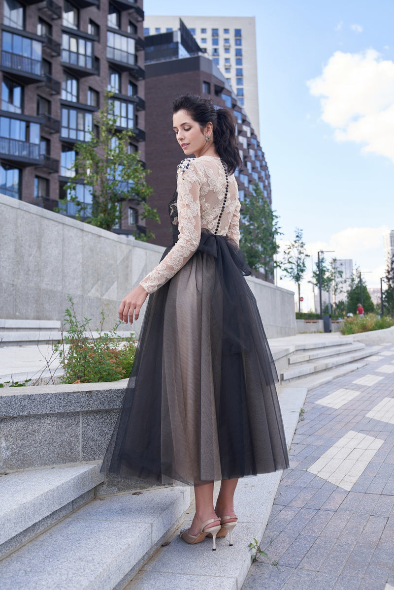 Black Dress Full Skirt Midi Dress With Sleeves Nellie Smocked Midi Dress Black Chiffon Midi Baltic Black Dress Full Skirt Midi Dress With Sleeves Nellie Smocked Midi Dress Black Chiffon Midi Baltic