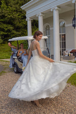 Strapless Wedding Dress with a Decoration