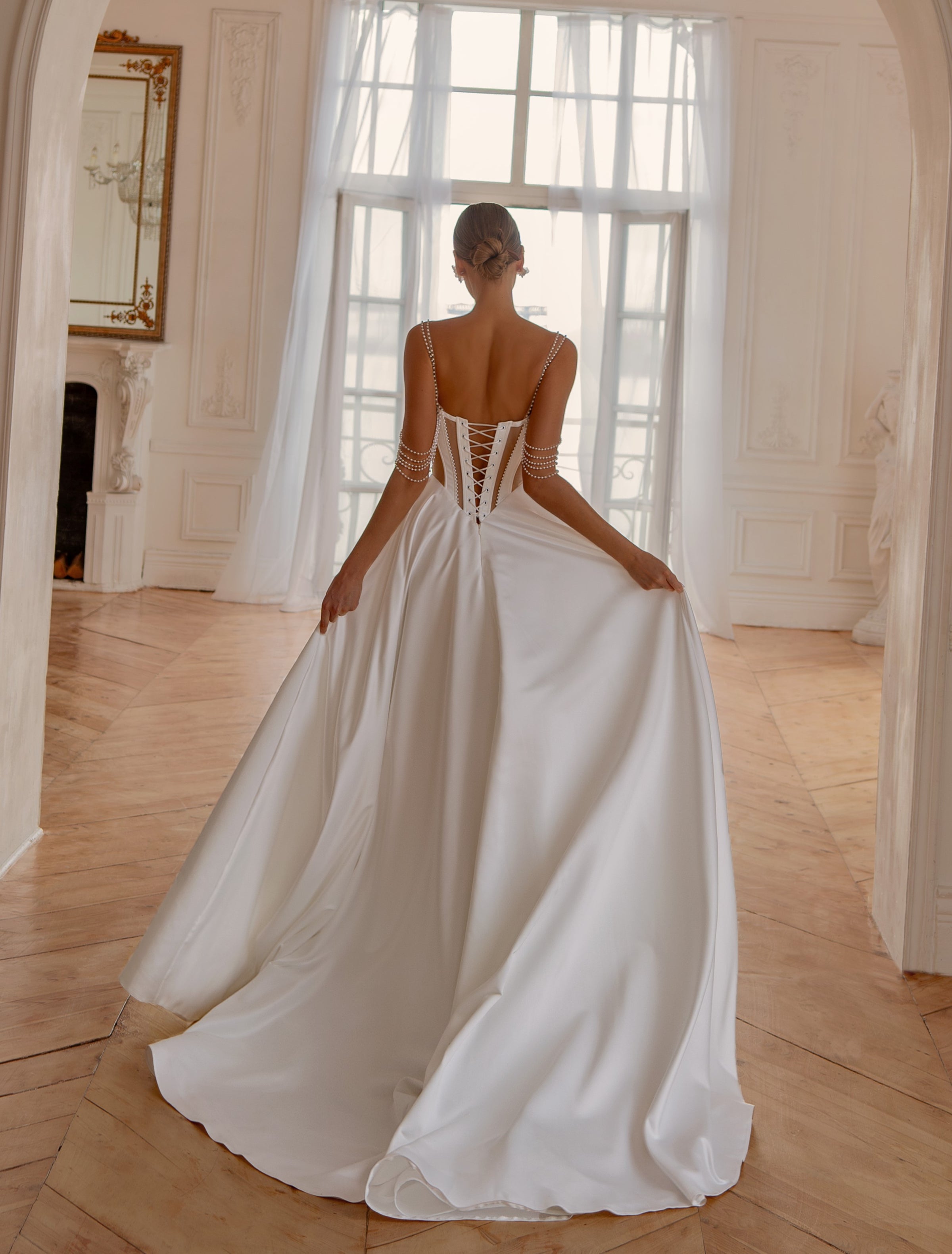 silk dress with pearl straps Maxime Pearl Straps Maxi Dress