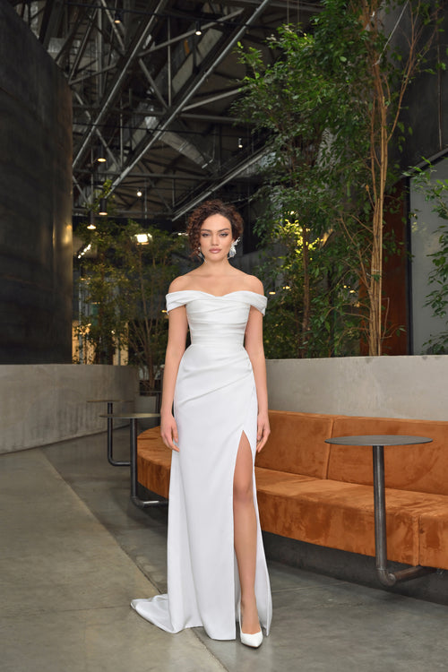 Off-The Mermaid Minimalist Wedding Dress