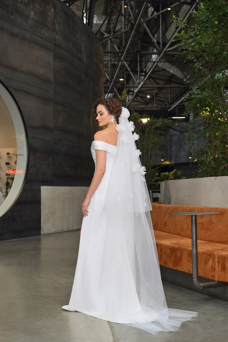 Off-The Mermaid Minimalist Wedding Dress