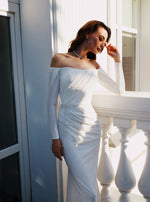 Off-Shoulder Mermaid Glitter Bridal Dress