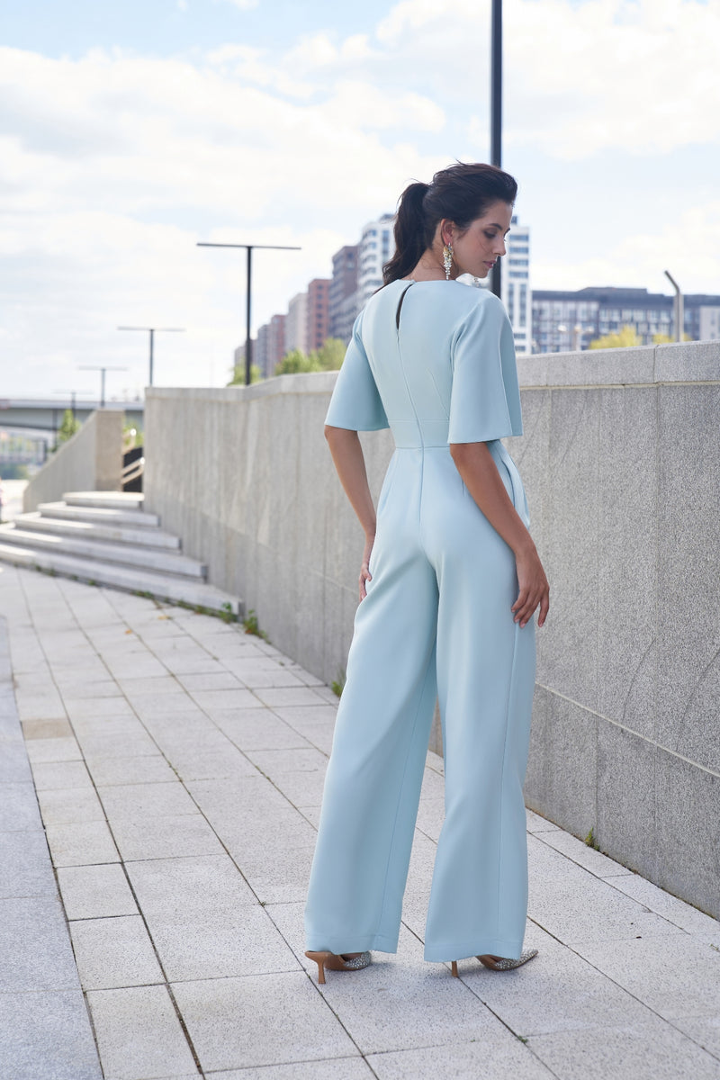 Elegant Half Sleeve Jumpsuit