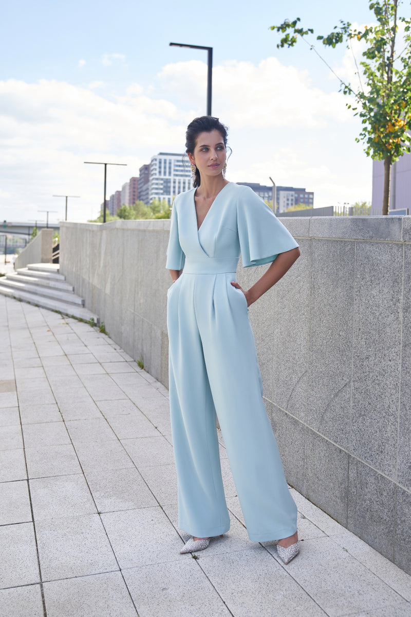 TK Elegant Half Sleeve Jumpsuit EU40 Blue