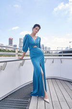 Maxi Silk Dress with front Slit