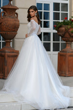 Amour Étoilé Gown: Off-Shoulder Sweetheart A-Line Glitter Wedding Dress