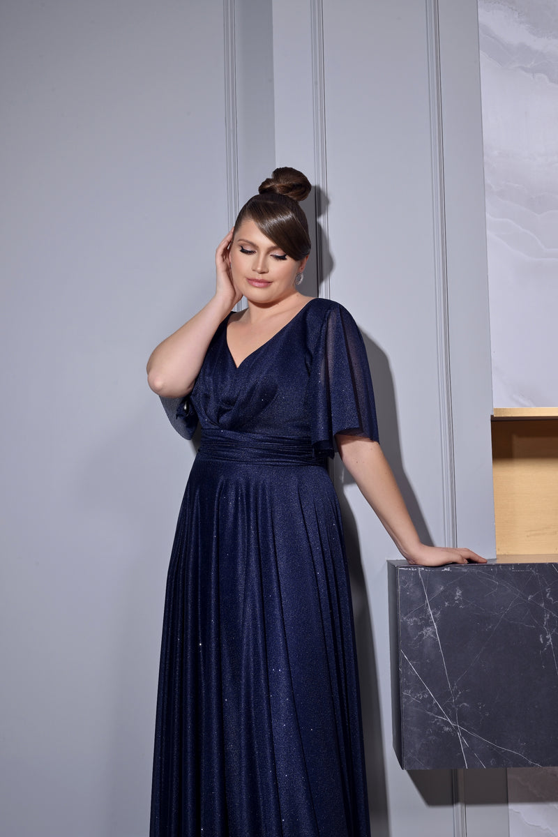 Short Sleeves A-Line Plus-Size Occasion Dresses