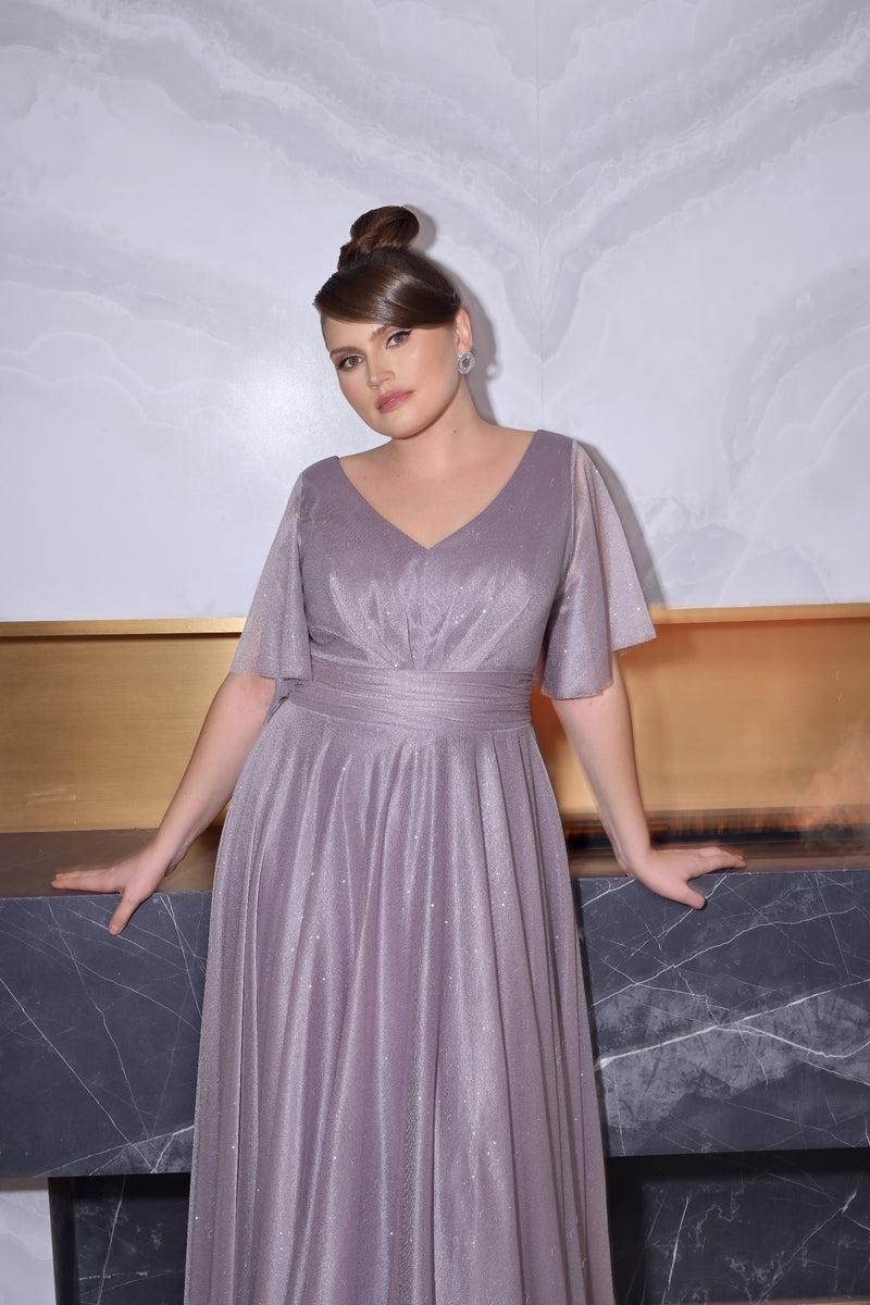 Short Sleeves A-Line Plus-Size Occasion Dresses HAREM's Brides Short Sleeves A-Line Plus-Size Occasion Dresses HAREM's Brides