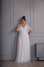 Short Sleeves A-Line Plus-Size Occasion Dresses