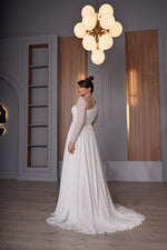 Gorgeous Long Sleeve A-Line Plussize Wedding Gown