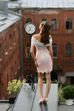 Off the Shoulder Mini Prom Dress