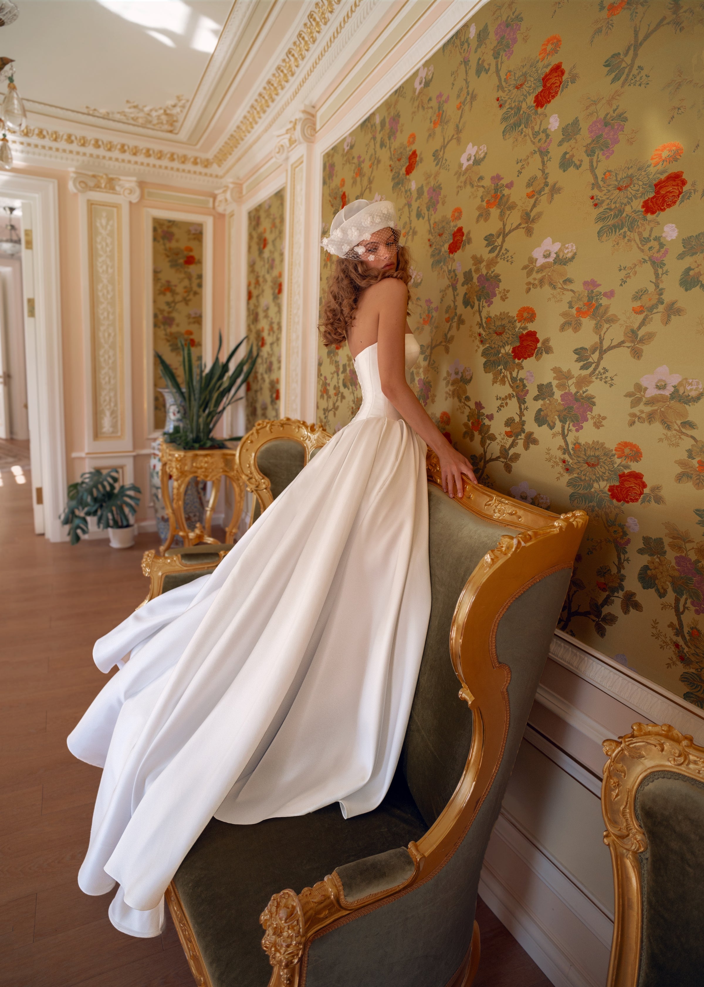 pleated skirt wedding dress Klein Convertible Short-Long Dress with Detachable Pleated Skirt | Full Moon Bridal