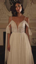 A-Line Spaghetti Strap Wedding Dress