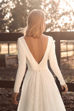 Long Sleeve A-Line Elegant Wedding Dress