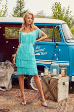 Tassel Detail Off-Shoulder Dress