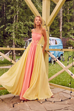 Strapless Long Prom Dress