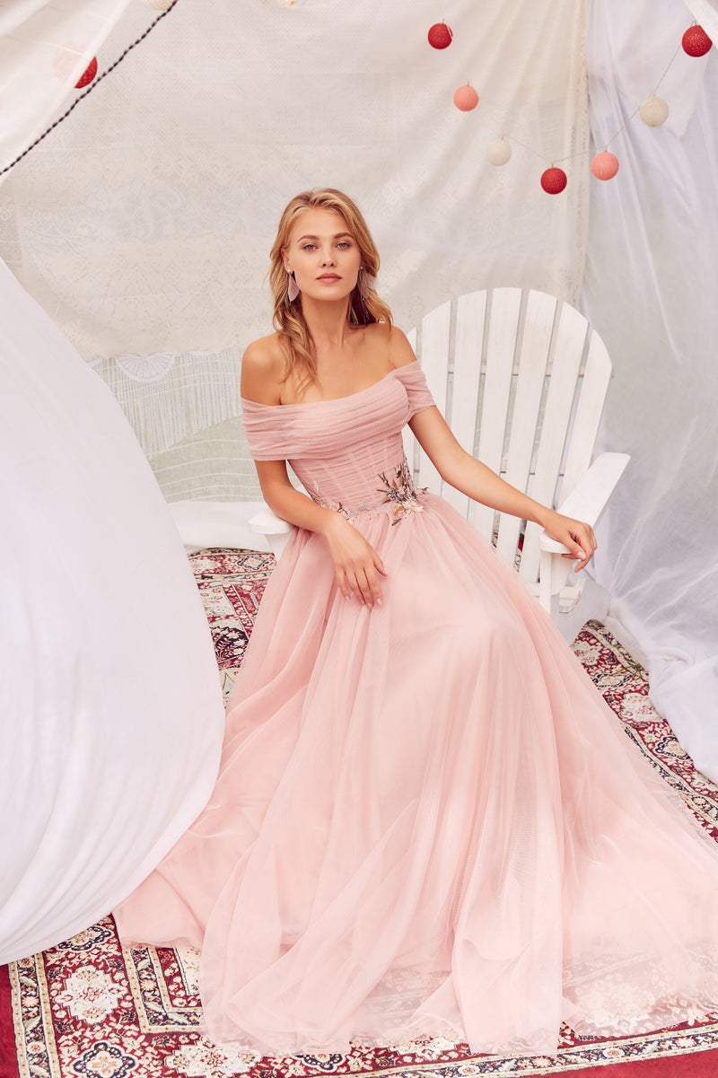 Classy Off-Shoulder Prom Dress Classy Off-Shoulder Prom Dress